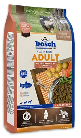 BOSCH בוש סלמון ותפו"א לכלב 15 ק"ג