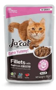 LaCat לה קט פאוצ' נתחוני סלמון ברוטב 85ג'