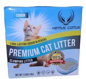 חול מתגבש VENTUS CATTUS עם פחם פעיל 10 ליטר