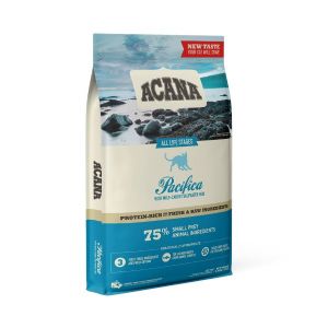 Acana אקאנה פסיפיקה מזון יבש לחתולים מכל הסוגים ובכל הגילאים מבשר דגים 4.54 ק"ג