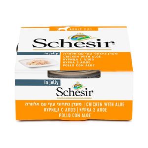 Schesir שזיר מעדן נתחוני עוף עם אלוורה לכלב בג'ל 150 גר'