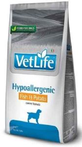 Vetlife וטלייף היפואלרגני דג תפו"א כלב 2 ק"ג